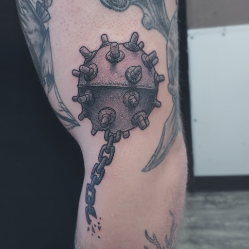 Explore cleavage tattoo ideas, creative tattoo ideas in Eureka, available at WESTSLOPE TATTOO