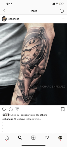 Explore tattoo skull sleeve ideas, creative tattoo ideas in Hollywood, available at Sacred Eye Tattoos