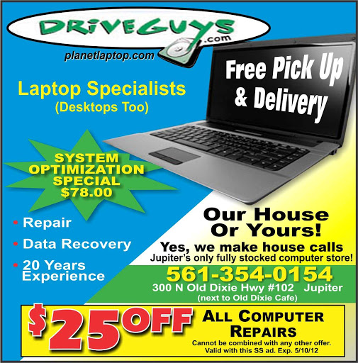 Computer Repair Service «Driveguys PC, Apple /Mac, Jupiter computer repair», reviews and photos, 500 N Old Dixie Hwy, Jupiter, FL 33458, USA
