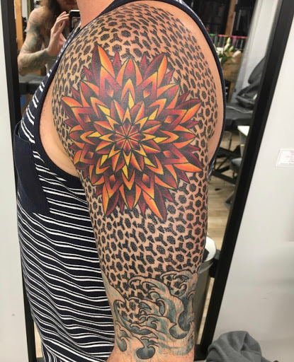 Explore patch tattoo ideas, creative tattoo ideas in San Diego, available at Funhouse Tattoo