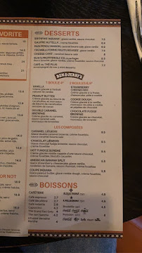 Restaurant américain Indiana Café - Bonne Nouvelle à Paris (la carte)