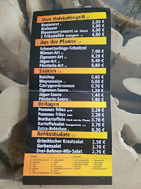 Menu du Hajos Holzkohlegrill à Ritterhude
