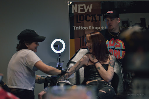 Explore female leg tattoo ideas, creative tattoo ideas in Springfield, available at Triumph Tattoo