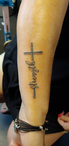 Explore leg tattoo idea for men, creative tattoo ideas in Goose Creek, available at Blu Gorilla Goose Creek