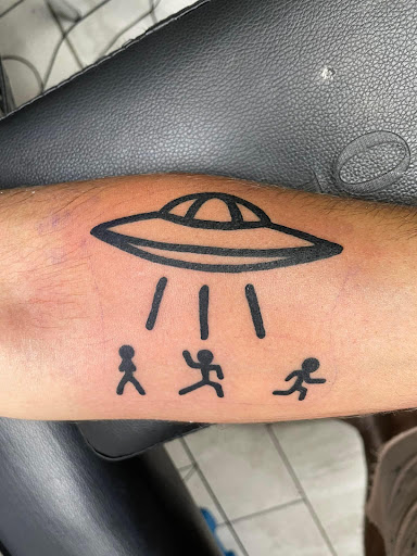 Explore pacman tattoo ideas, creative tattoo ideas in Foley, available at Symbolic Ink Tattoo Studio