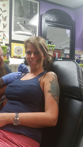 Explore mens collarbone tattoo ideas, creative tattoo ideas in Cincinnati, available at Luminous Fine Jewelry and Piercing