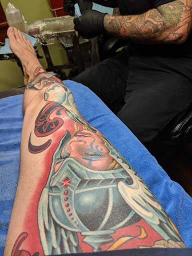 Explore skull and crossbones tattoo ideas, creative tattoo ideas in San Diego, available at Bearcat Tattoo Gallery