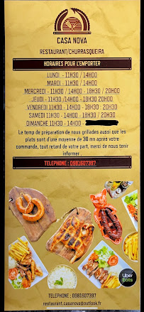 Restaurant portugais Casa Nova à Chelles (la carte)