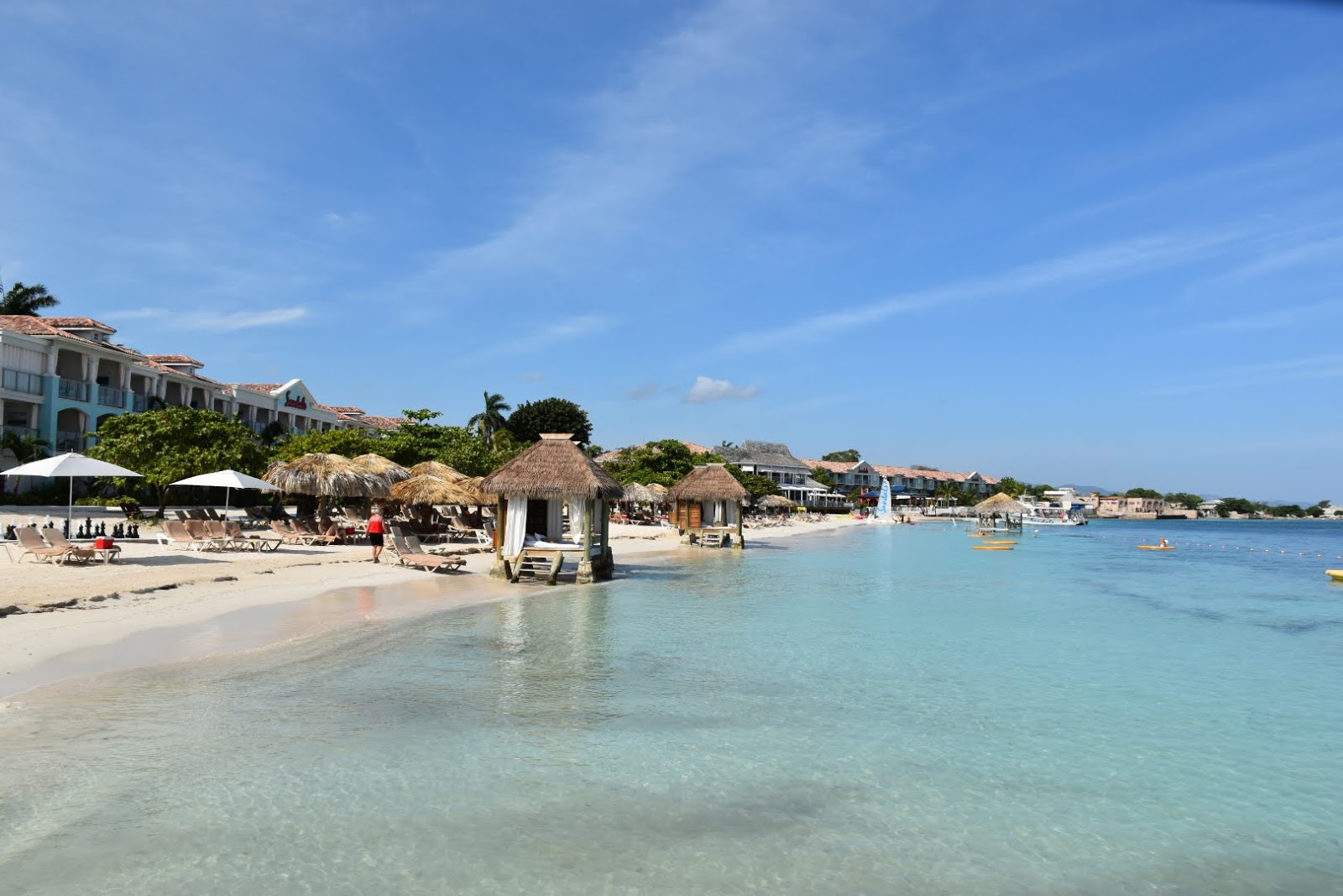 Photo of Sandals Montego Bay beach with bright fine sand surface