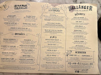 Brasserie Bellanger à Paris menu