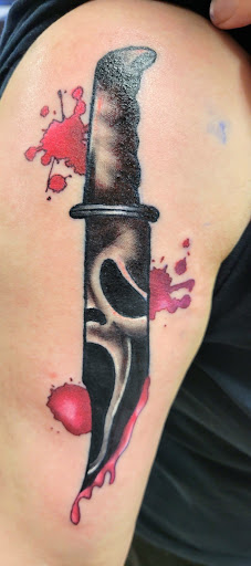 Explore hydrocephalus tattoo ideas, creative tattoo ideas in Gautier, available at Voodoo Tattoo