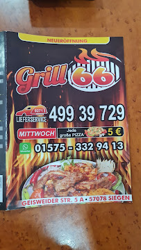 Carte du Döner Kebap 66 à Siegen