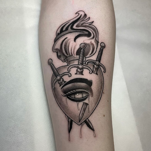 Explore tattoo family sleeve ideas, creative tattoo ideas in Charlotte, available at Canvas Tattoo & Art Gallery