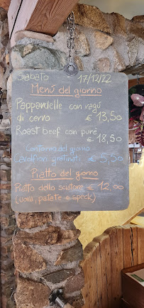 Chalet Valbona à Moena menu