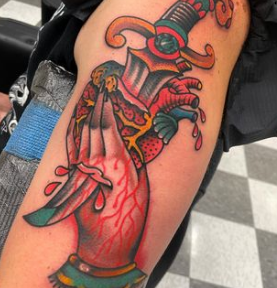 Explore mexican chest tattoo ideas, creative tattoo ideas in Virginia Beach, available at Salt Water Tattoo