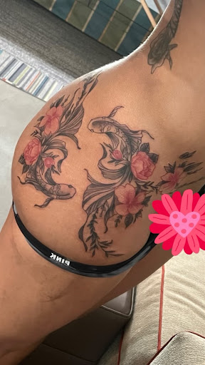 Explore barney tattoo ideas, creative tattoo ideas in Gulfport, available at Phantom Art Studio