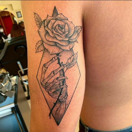 Explore halo game tattoo ideas, creative tattoo ideas in Venice, available at Ink Monkey Tattoo and Piercing