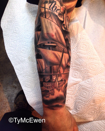 Explore red tattoo ideas, creative tattoo ideas in Phoenix, available at Blind Tiger Tattoo