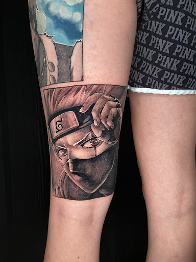 Explore bad omens tattoo ideas, creative tattoo ideas in Bossier City, available at Hand Forged Tattoo - Bossier City