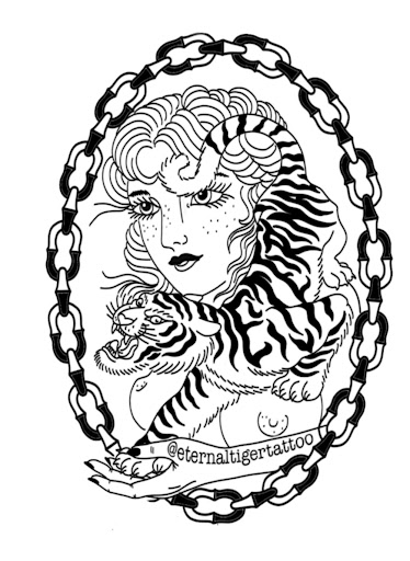 Explore tattoo ideas for women hip, creative tattoo ideas in Lake Villa, available at Eternal Tiger Tattoo