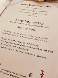 Restaurant français Le Coq Rouge à Saint-Genis-Pouilly (la carte)