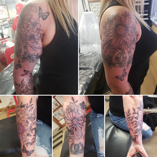 Explore baby yoda tattoo ideas, creative tattoo ideas in Elko, available at Custom Tattoos and Body Piercing Studio