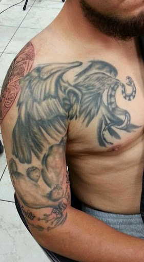 Explore dripping tattoo ideas, creative tattoo ideas in Sarasota, available at Z-Edge Tattoo and Body Piercing North Shop