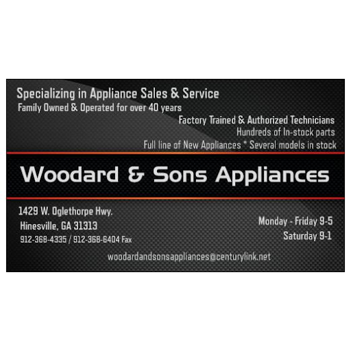 Woodard & Sons Appliance in Hinesville, Georgia