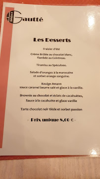 Restaurant Bistrot Gautté à Saint-Gilles-Croix-de-Vie (la carte)