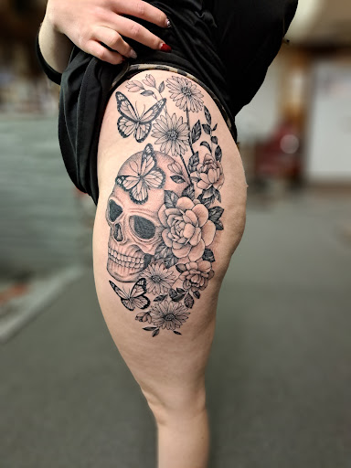 Explore behind neck tattoo ideas, creative tattoo ideas in Philadelphia, available at Tattoo Odyssey Inc