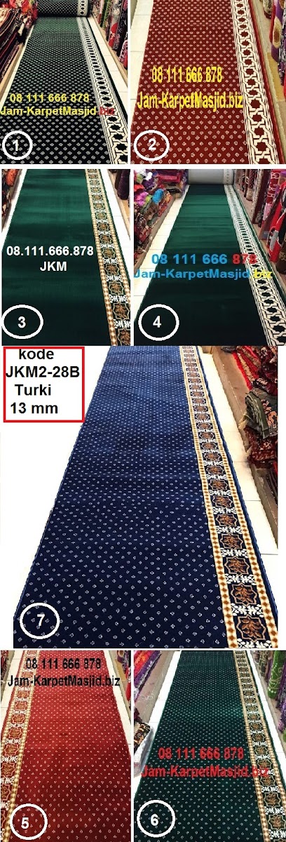 Jual Karpet Masjid dan Jam Digital Masjid Jakarta Bekasi, Turki Roll Tebal Polos Tebal Harga Murah