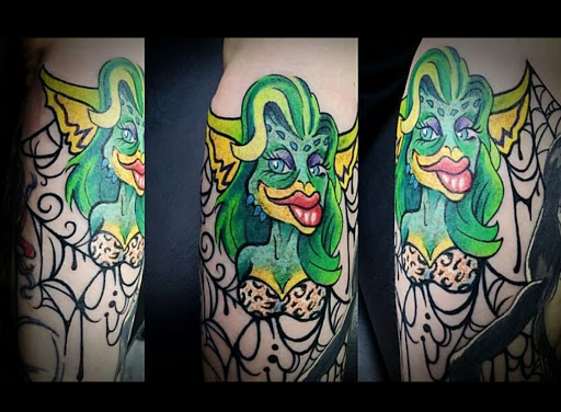 Explore stitch and angel tattoo ideas, creative tattoo ideas in League City, available at Zen Body Art & Adornment Tattoo Shop