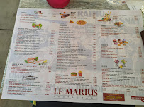 Menu / carte de Le Marius à Valras-Plage