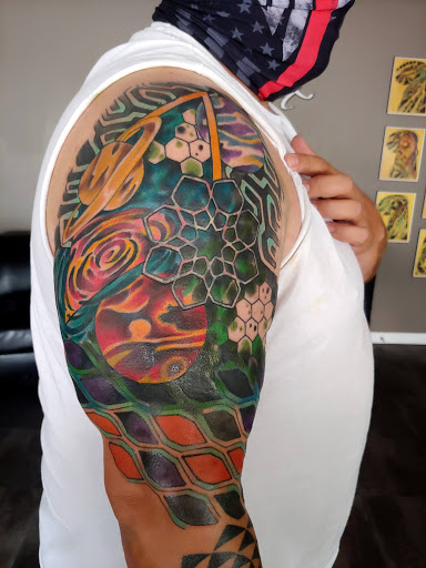 Explore bear family tattoo ideas, creative tattoo ideas in Gadsden, available at Sacred Art Tattoo Company