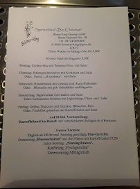 Menu / carte de Börner King GmbH Speiselokal Bei Christian à Massing