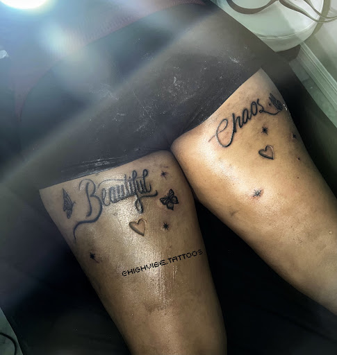 Explore grim reaper sleeve tattoo ideas, creative tattoo ideas in Tampa, available at Highvibe Tattoos