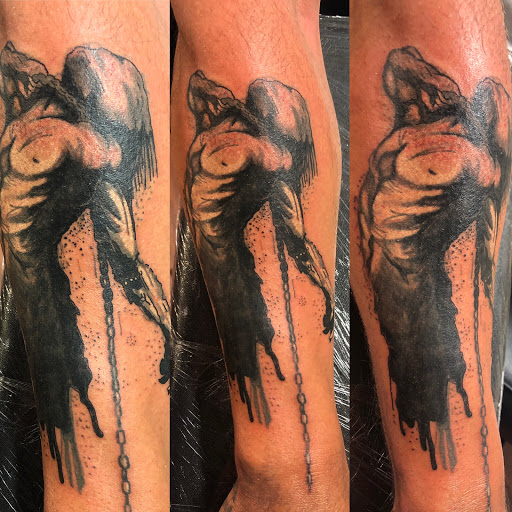 Find best half sleeve tattoo ideas for your next unique tattoo in Alamosa at The Shop Tattoo & Comics