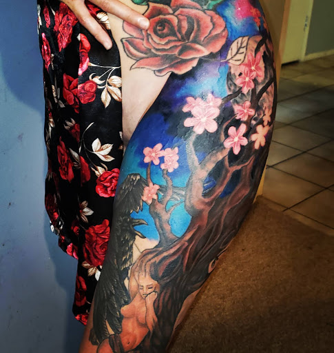 Explore strawberry shortcake tattoo ideas, creative tattoo ideas in Ocoee, available at Slaughterized Ink Tattoo and Piercing Studio