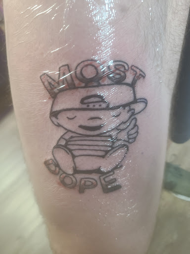 Explore courage the cowardly dog tattoo ideas, creative tattoo ideas in Russellville, available at Black Cross Tattoo