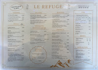 Menu du Le Refuge à Saint-Lary-Soulan