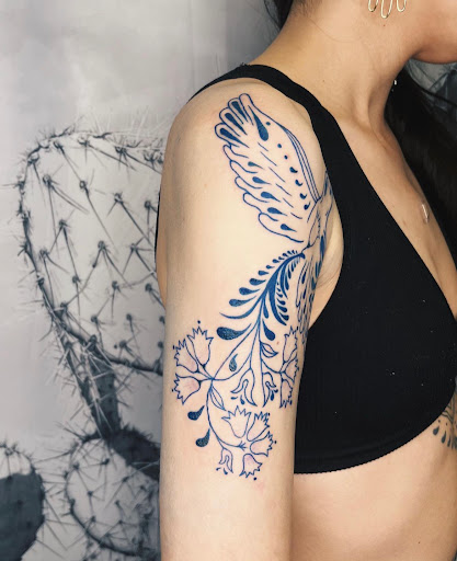 Explore women's arm tattoo ideas, creative tattoo ideas in Carefree, available at Lucid Arts - Design & Tattoo