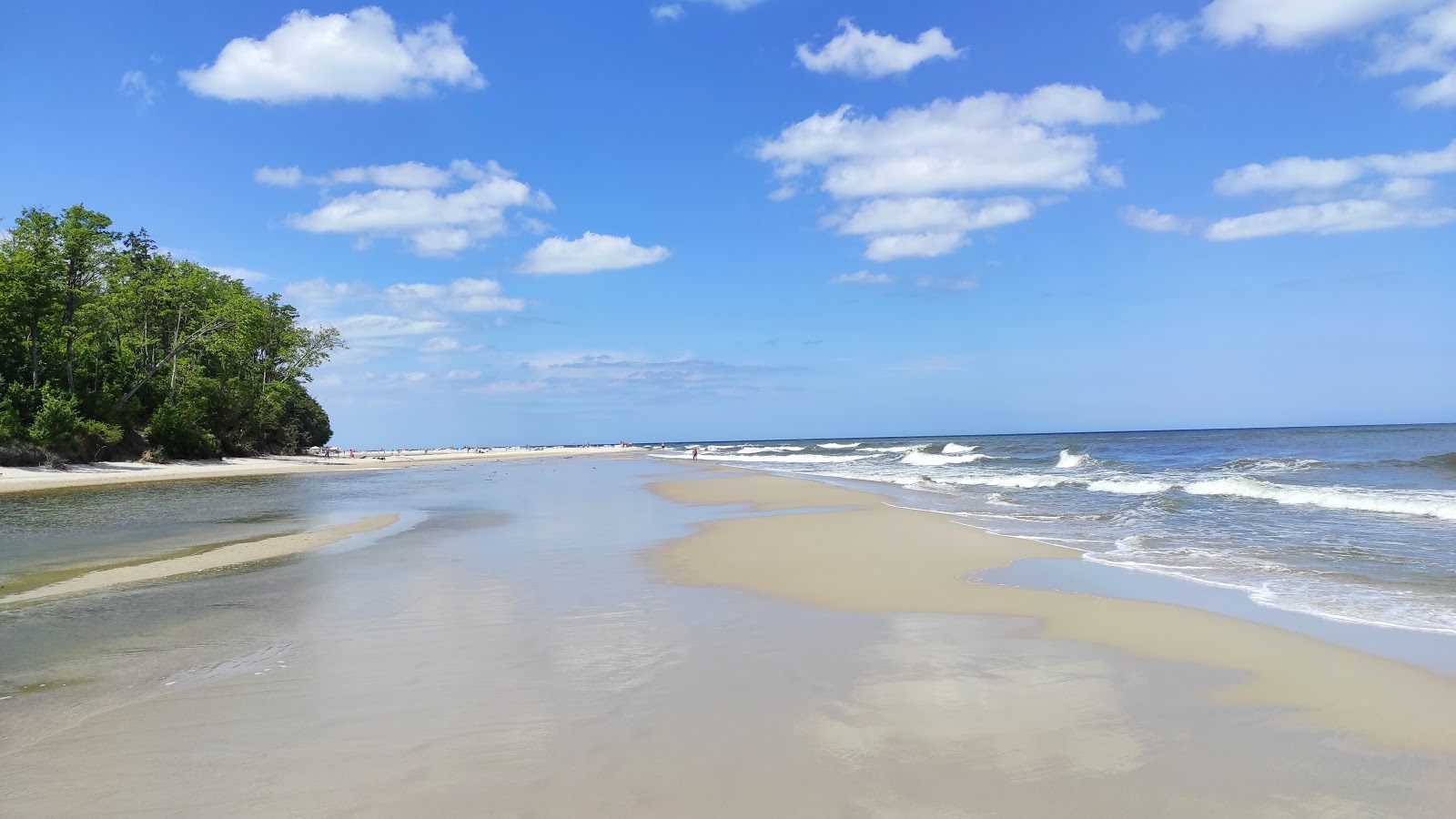 Foto von Rozewie Beach mit langer gerader strand