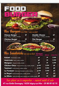 Carte du Food burger à Isigny-sur-Mer