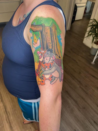 Explore chest and stomach tattoo ideas, creative tattoo ideas in Dayton, available at Aisle 9 Tattoo