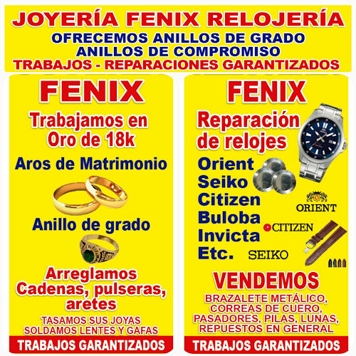 Opiniones de Joyería y Relojería Fénix en Quito - Joyería