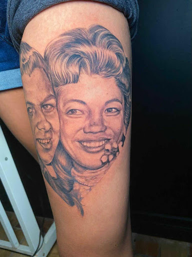 Explore sound wave tattoo ideas, creative tattoo ideas in Mcallen, available at World Famous La Mancha Tattooz