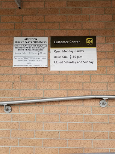 Shipping and Mailing Service «UPS Customer Center», reviews and photos, 1782 Old Dunbar Rd, West Columbia, SC 29172, USA