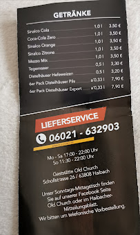 Menu / carte de Gaststätte Old Church à Haibach