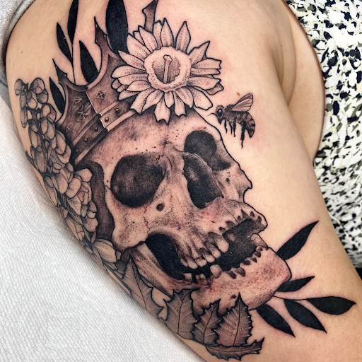 Explore halloween tattoos ideas, creative tattoo ideas in Savannah, available at tattoos by delan