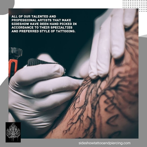 Explore men side neck cover up tattoo ideas, creative tattoo ideas in San Diego, available at Sideshow Tattoo and Piercing